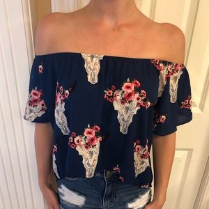 Off the shoulder crop top